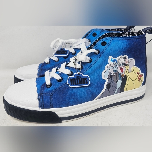 Disney Shoes - Disney Ground Up Villains Women's Casual Canvas High-Top Sneakers Size 9.5